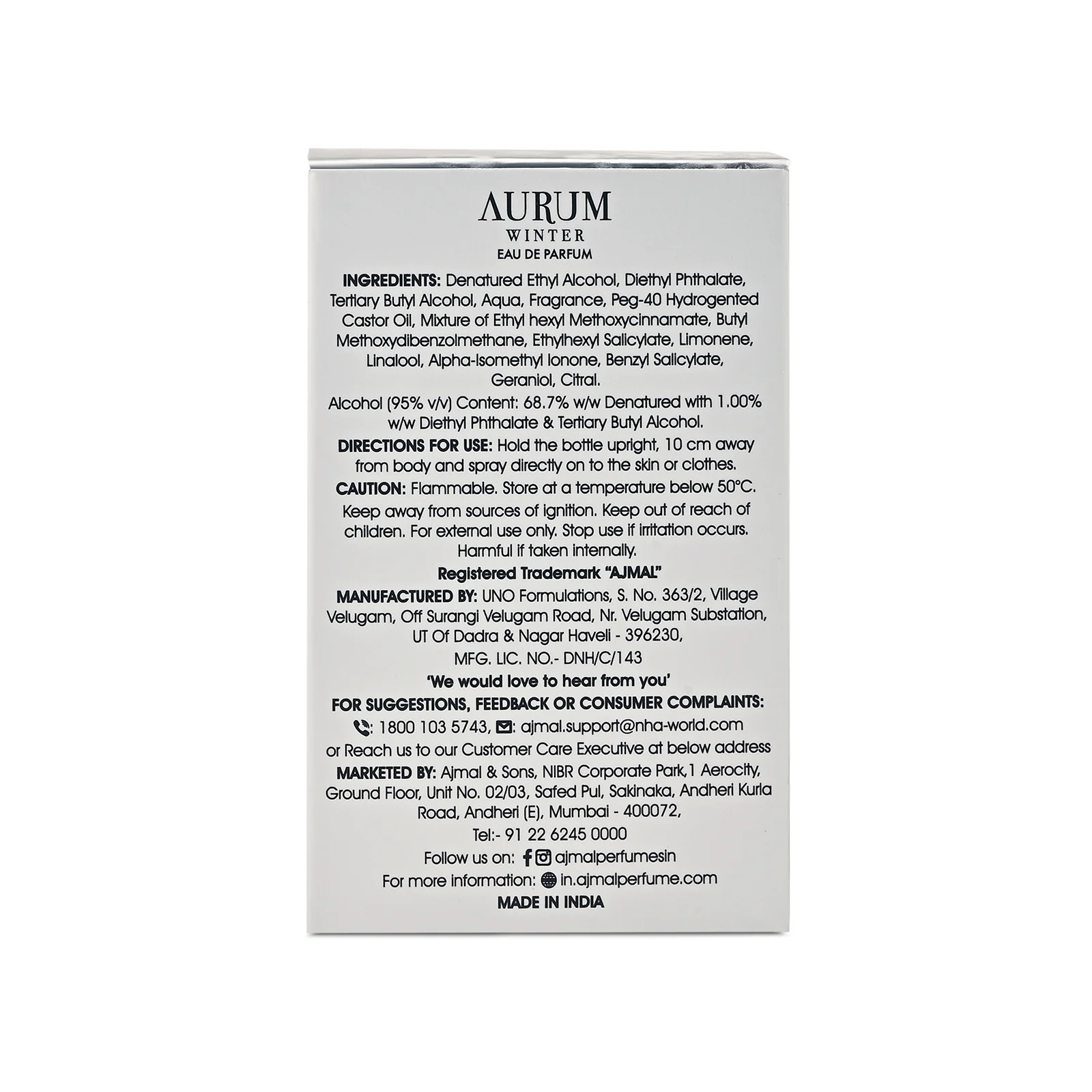 AURUM WINTER Perfume for Men & Women - Image 10