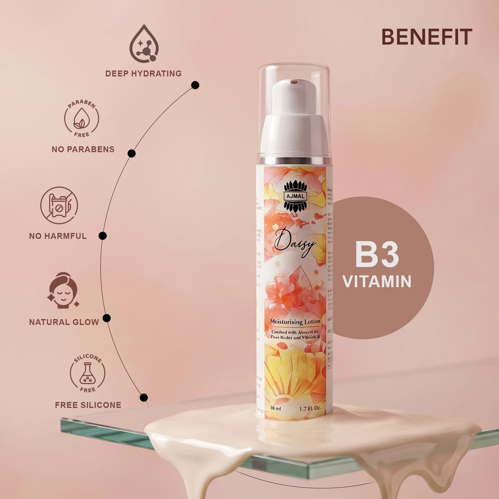 Daisy Moisturising Lotion 50ml | Non-Greasy Daily Moisturizer for Healthy Skin - Image 4